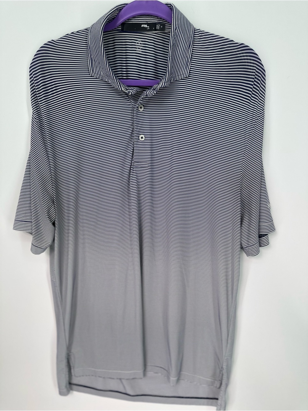 Ralph Lauren RLX Polo Shirt Mens M Interlachen Club Golf Striped Performance